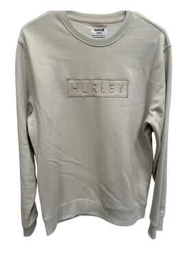 Hurley Box Logo Crewneck Sweatshirt - Beige